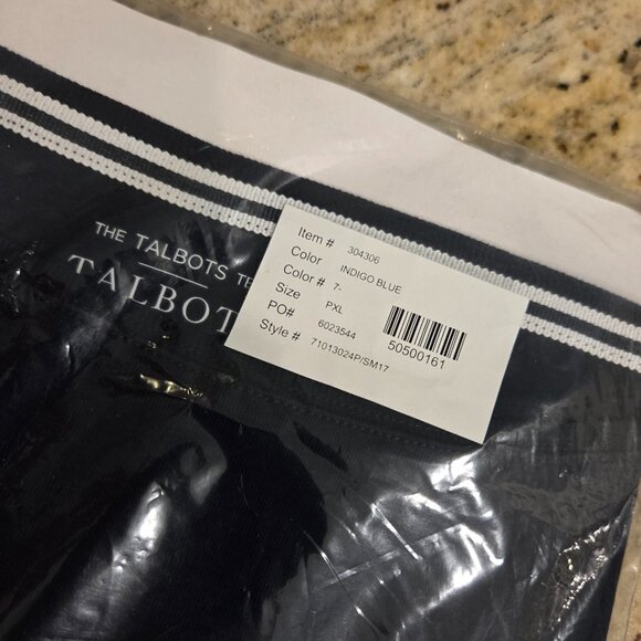 NWT Lot of 2 Talbots The Tee 100% Pima Cotton Sleeveless Size XL Pet Black Blue - Picture 10 of 13